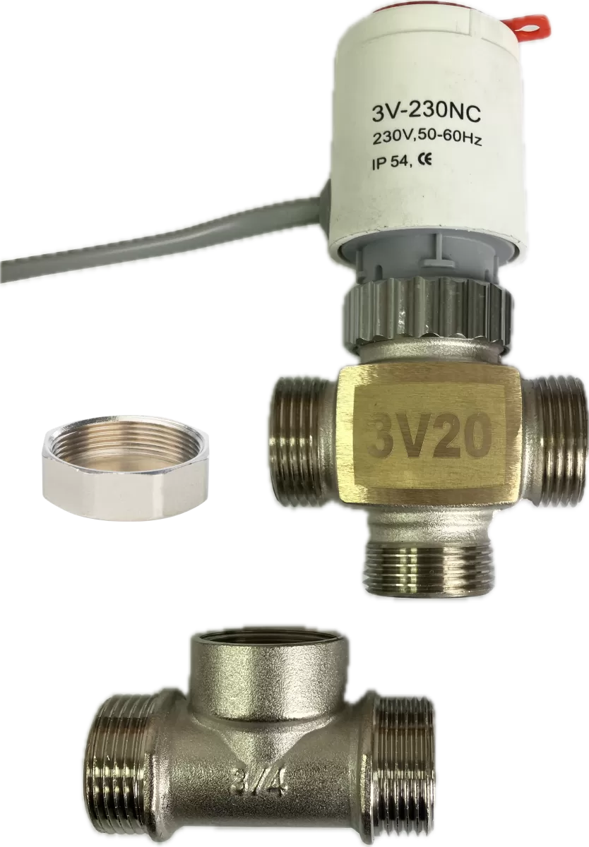 Клапанный узел для фанкойла универсальный 3х/2х ходовой серии FS3V с приводом 3V230NC
